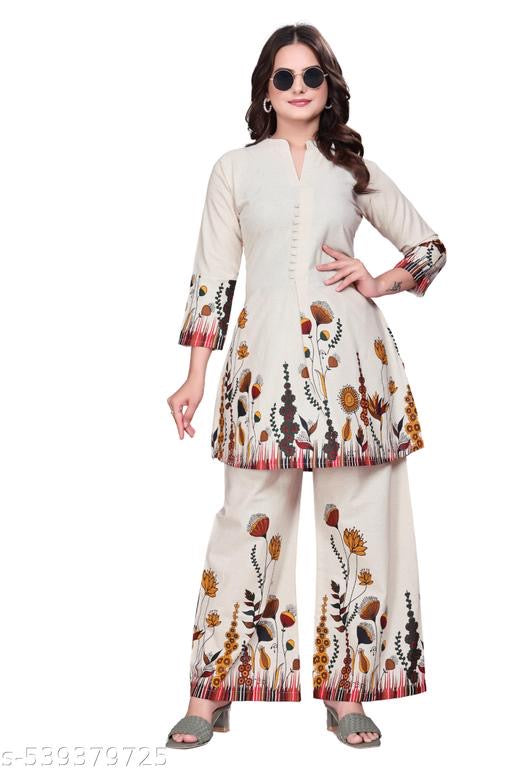 Premium Cotton Kurti Palazzo Set