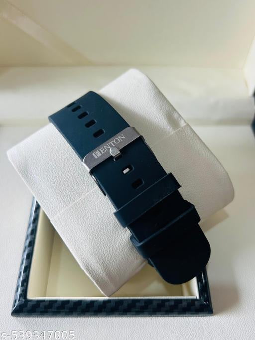 Luxury Skeleton Dial Men’s Watch | Black Silicone Strap | Premium Analog Wrist Watch
